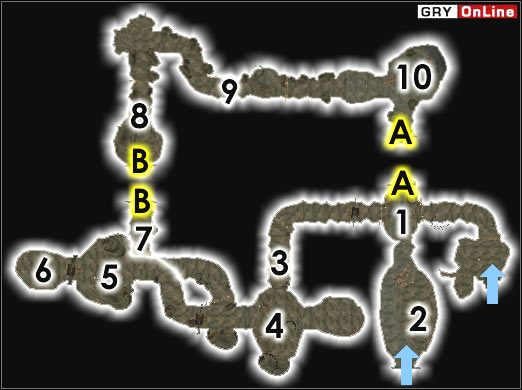 W jaskini czasami będziesz spotykał prostych do pokonania przeciwników - ogary lub szczury - Pozostałe miejsca | ŚWIAT - Gnisis | The Elder Scrolls III: Morrowind - The Elder Scrolls III: Morrowind - poradnik do gry