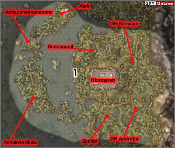 [1] - Wejście do Hlormaren, kanałów - Mapa Główna | ŚWIAT - Hlormaren | The Elder Scrolls III: Morrowind - The Elder Scrolls III: Morrowind - poradnik do gry