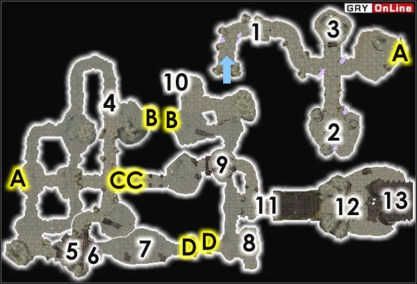 Jeśli chcesz penetrować tę jaskinię (wraz z jej dolnymi częściami), to koniecznie zaopatrz się w jakiś przedmiot magiczny pozwalający na chwilę lewitować lub wyżej skakać, albo w dużo mikstur wznoszenia - Pozostałe miejsca | ŚWIAT - Indoranyon | The Elder Scrolls III: Morrowind - The Elder Scrolls III: Morrowind - poradnik do gry