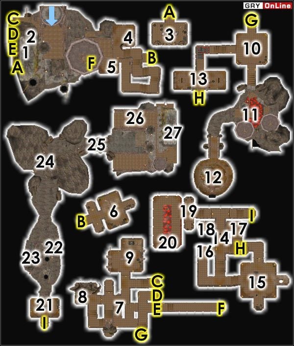 Aby w ogóle dostać się do środka, musisz przesunąć dźwignię (zajrzyj do Punktów na Głównej Mapie) - Arkngthand | ŚWIAT - Marandus | The Elder Scrolls III: Morrowind - The Elder Scrolls III: Morrowind - poradnik do gry