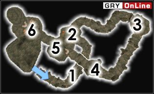 Robotnik Kwama, Zwiadowca Kwama lub Wojownik Kwama będzie w następujących miejscach: po jednym w [1] i [5] i po parze w [2] i [6] - Pozostałe miejsca | ŚWIAT - Tel Branora | TES III Morrowind - The Elder Scrolls III: Morrowind - poradnik do gry