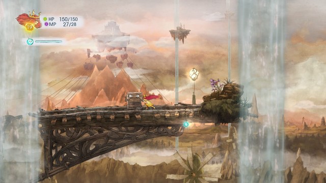 Od miejsca spotkania nowej towarzyszki poleć w lewo - Rozdział 5 - An Unexpected Reunion | Opis przejścia | Child of Light - Child of Light - poradnik do gry