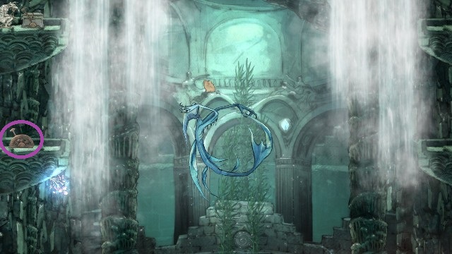 Jeśli będziesz poruszać się ciągle w lewo przejdziesz przez lodową część mapy, a potem przez koralową - Rozdział 10 - The Lowest of the Low | Opis przejścia | Child of Light - Child of Light - poradnik do gry