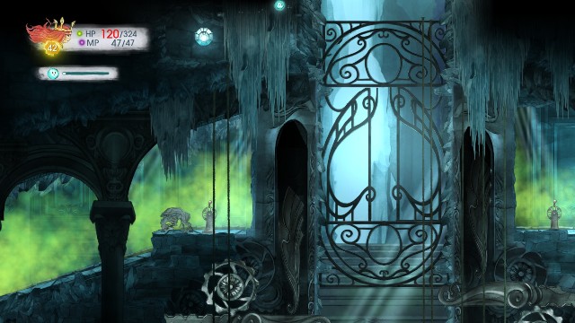 Kiedy przesuniesz obie dźwignie i otworzy ci się droga w górę będziesz mieć możliwość zdobycia kilku znajdziek - Rozdział 10 | Sekrety i znajdźki | Child of Light - Child of Light - poradnik do gry