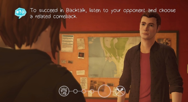 Okręgi widoczne na obrazku oznaczają ilość punktów jaką musisz zdobyć, aby wygrać - Rozdział 4 Epizod 3 Hell Is Empty Life Is Strange Before the Storm | Solucja - Life Is Strange: Before the Storm - poradnik do gry