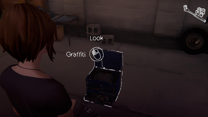 Czwarte graffiti można wykonać w skrzynce narzędziami Davida - Wszystkie Graffiti | Epizod 1 | Solucja Life Is Strange Before the Storm - Life Is Strange: Before the Storm - poradnik do gry