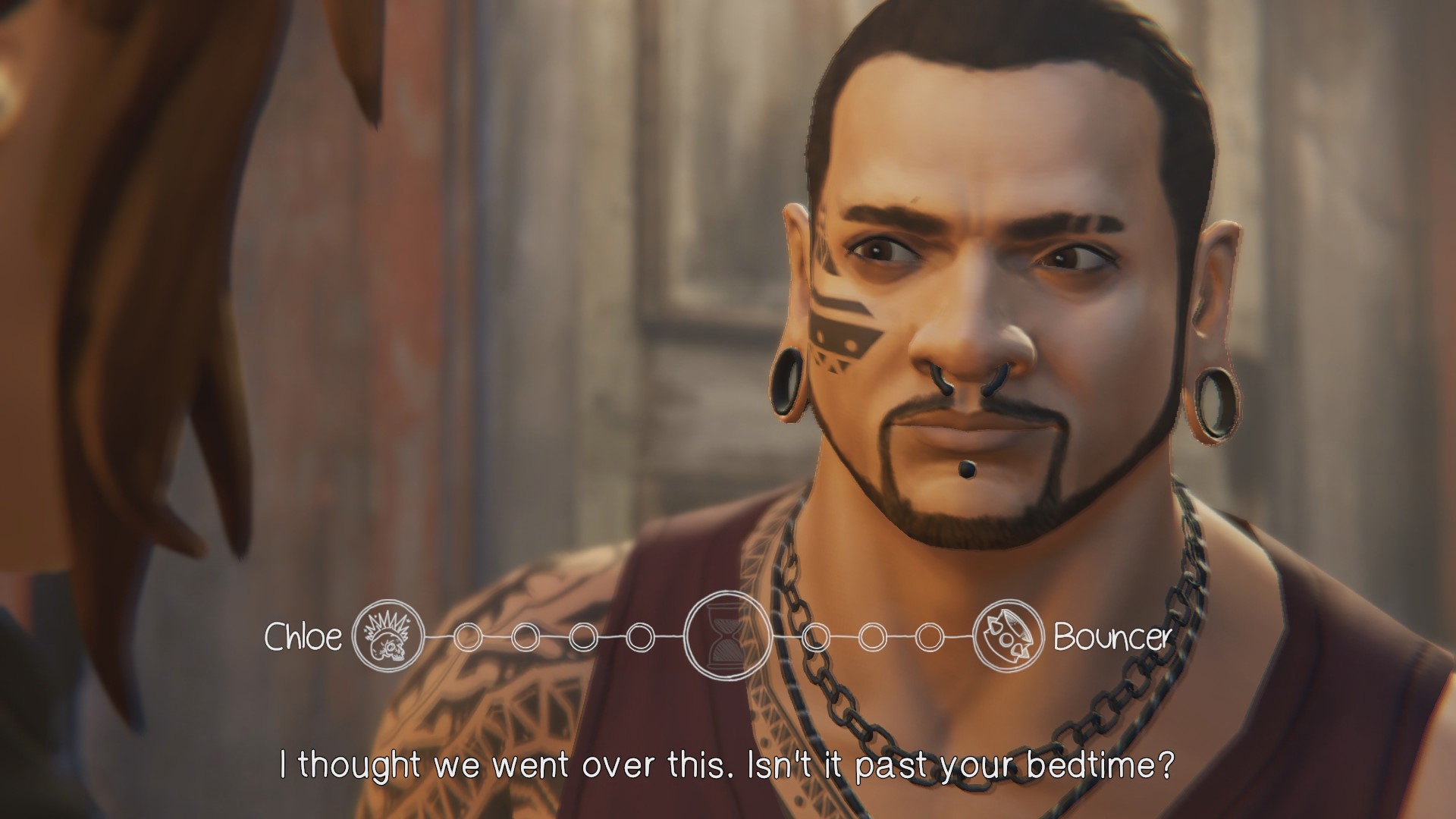 Puste okręgi widoczne na powyższym obrazku oznaczają ilość punktów jakie należy zdobyć, aby wygrać - Rozdział 1 | Solucja Life Is Strange Before the Storm | Epizod 1 - Awake - Life Is Strange: Before the Storm - poradnik do gry