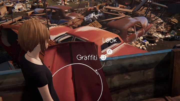 Drugie graffiti możesz zrobić, gdy wejdziesz na łódź na złomowisku - Graffiti Life Is Strange: Before the Storm Epizod 2 - Life Is Strange: Before the Storm - poradnik do gry