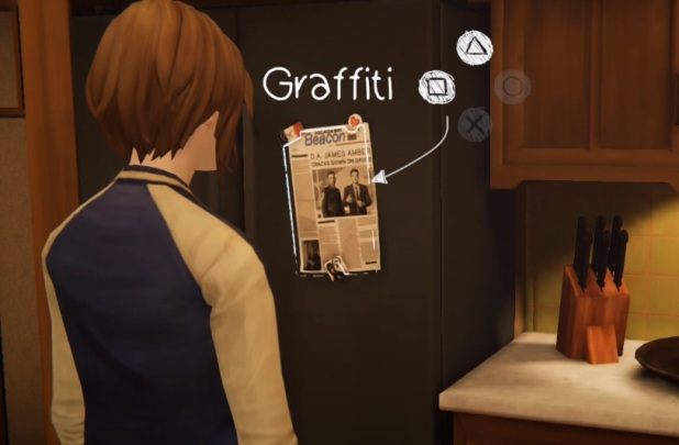 Ostatnie graffiti w tym epizodzie możesz zrobić w domu Rachel, na lodówce - Graffiti Life Is Strange: Before the Storm Epizod 2 - Life Is Strange: Before the Storm - poradnik do gry