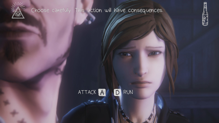 Pierwszy ważny wybór odbywa się podczas konfrontacji z Damonem - rozdział 1 w poradniku - Ważne wybory, skutki i konsekwencje | Epizod 1 - Awake - Life Is Strange: Before the Storm - poradnik do gry