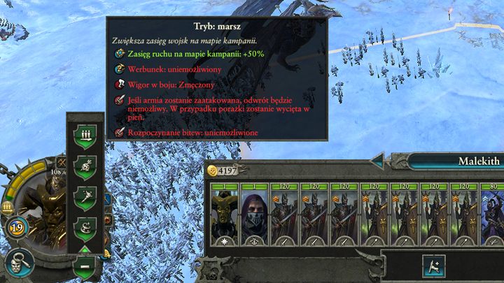 Różne tryby poruszania się dają różne plusy i minusy. - Poruszanie się po mapie w Total War Warhammer II | Rozgrywka na mapie kampanii - Total War: Warhammer II - poradnik do gry