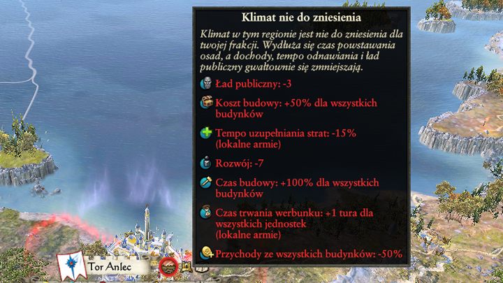 Niektóre prowincje będzie ci znacznie ciężej skolonizować. - Rozwój osad i klimat prowincji w Warhammer II | Rozgrywka na mapie kampanii - Total War: Warhammer II - poradnik do gry