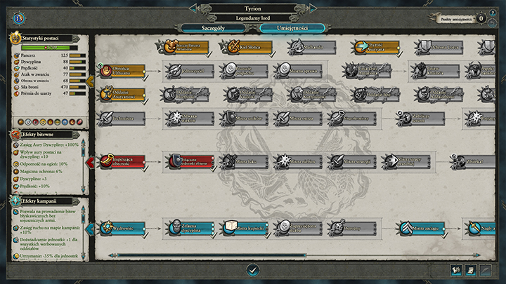 Wykupywane po awansie umiejętności będą stopniowo wzmacniać postać. - Umiejętności i ekwipunek | Lordowie i bohaterowie w Total War Warhammer II - Total War: Warhammer II - poradnik do gry