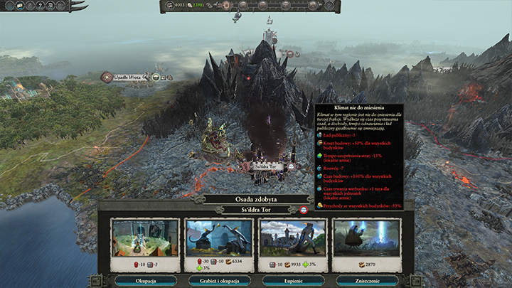 Zajmowanie osad leżących na północy nie ma wielkiego sensu ze względu na panujący tam klimat. - Hexoalt - porady | Jaszczuroludzie w Total War Warhammer II - Total War: Warhammer II - poradnik do gry