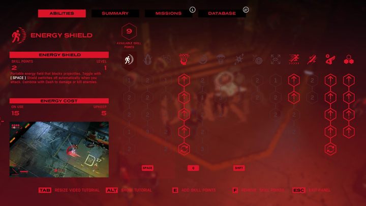 Tarcza energetyczna - przenośne pole blokujące pociski - Spis umiejętności | Ruiner - Ruiner - poradnik do gry