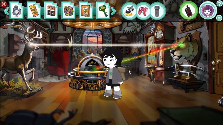 Kulki, które dostałeś od brata włóż w oczy zwierzęciu znajdującemu się naprzeciwko jelenia - Kryjówka brata | Opis przejścia - Akt 1 | Hiveswap - Hiveswap - poradnik do gry