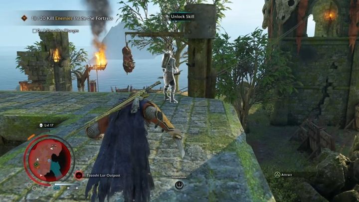 Skradanie to absolutna konieczność, szczególnie podczas ataków na wrogie obozowiska. - Śródziemie Cień Wojny: Skrytobójstwo - Walka - Śródziemie: Cień Wojny - poradnik do gry 