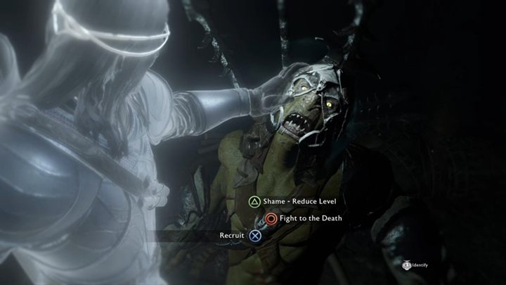 Możesz wybrać co chcesz zrobić ze zdominowanym orkiem. - Śródziemie Cień Wojny: System Nemezis i rozkazy - Śródziemie: Cień Wojny - poradnik do gry 