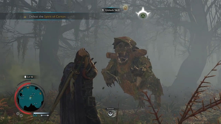 Najpierw zmierzysz się z duchem puszczy pod postacią karagora. - Śródziemie Cień Wojny: Dzika natura - solucja - Śródziemie: Cień Wojny - poradnik do gry 