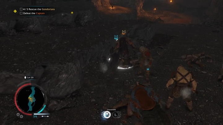 W jaskini czeka kolejna grupa uwięzionych , musisz jednak najpierw stoczyć z kapitanem orków. - Śródziemie Cień Wojny: Sprzymierzeńcy - solucja - Śródziemie: Cień Wojny - poradnik do gry