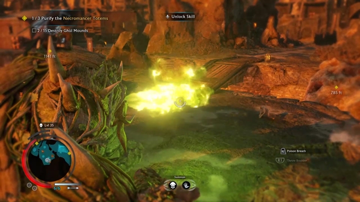 Graug może palić wrogów - bardzo przydatne na ghule! - Śródziemie Cień Wojny: Ghule i graugi - solucja - Śródziemie: Cień Wojny - poradnik do gry