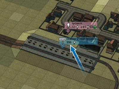 Na stacji czeka całkiem spora liczba pasażerów, więc dobudowanie drugiej linii powinno rozwiązać problem zatłoczenia i zwiększyć zyski z przewozu pasażerów. - Jak szybko zarobić? | Szybki na start | Mashinky - Mashinky - poradnik do gry