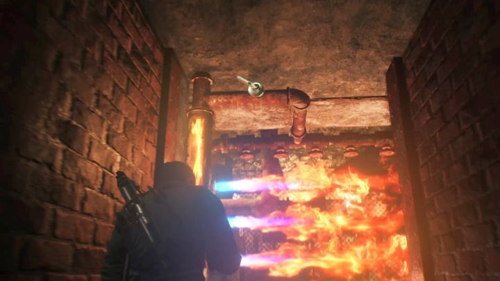 Nad rurami znajdziesz wajchę, którą trzeba przestrzelić. - Rozdział 14 - Spalenie ołtarza | Opis przejścia Evil Within 2 - Evil Within 2 - poradnik do gry