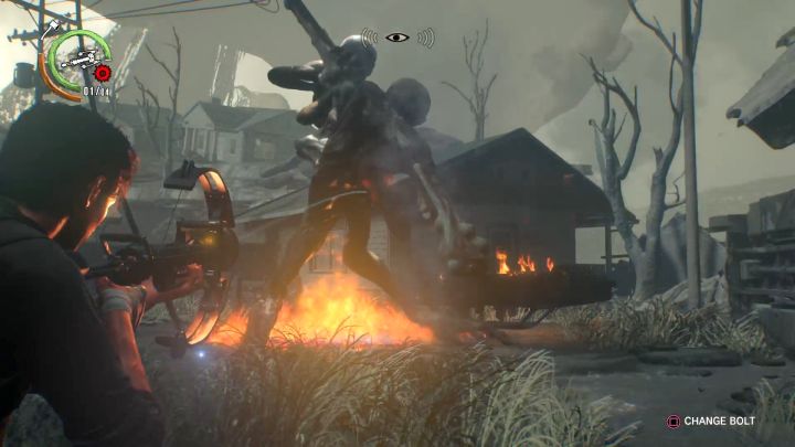 Potwór-latarnia wygląda groźnie, ale na tym etapie nie stanowi żadnego zagrożenia. - Rozdział 15 - Koniec świata | Opis przejścia Evil Within 2 - Evil Within 2 - poradnik do gry