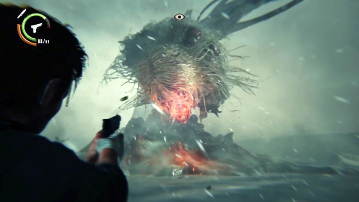 Teraz pozostało już tylko zniszczyć brzuch Myry, by zakończyć starcie. - Rozdział 16 - Pustka | Opis przejścia Evil Within 2 - Evil Within 2 - poradnik do gry