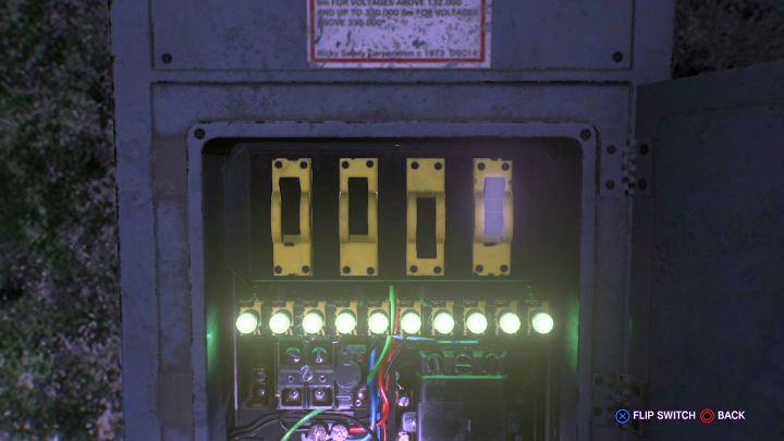 Musisz przełączyć 1, 2 i 4 przełącznik, by przywrócić zasilanie. - Rozdział 4 - Za kurtyną | Opis przejścia Evil Within 2 - Evil Within 2 - poradnik do gry