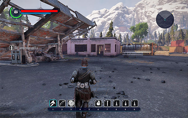 Maczuga I (Mace I) możesz odnaleźć na terenie pokazanej na obrazku stacji benzynowej, która znajduje się na wschód od Miasta Pod Kopułą (Domed City) - Elex: Lepsza broń na start - jak zdobyć? - Elex - poradnik do gry