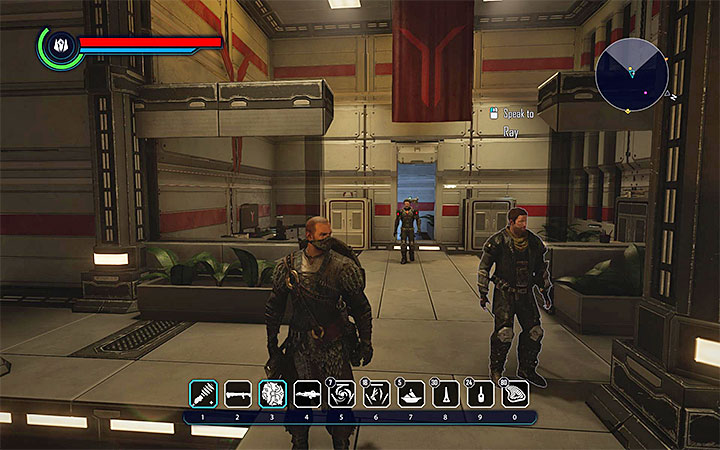 Eva stoi przed jednym z budynków w Hort i zatrzyma bohatera gdy ten będzie przechodził obok niej - Zadania w The Hort | Ignadon | Zadania poboczne | Solucja Elex - Elex - poradnik do gry