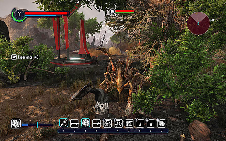 Potwora Armored Locust możesz pokonać lub odciągnąć od kapliczki - Awans do rangi Emisariusz | Klerycy | Zadania frakcji | Solucja Elex - Elex - poradnik do gry