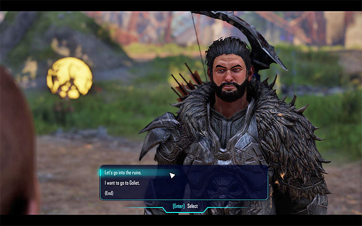 Moment podjęcia decyzji w sprawie ruin - Przetrwanie | Rozpoczęcie łowów | Zadania główne Elex - Elex - poradnik do gry