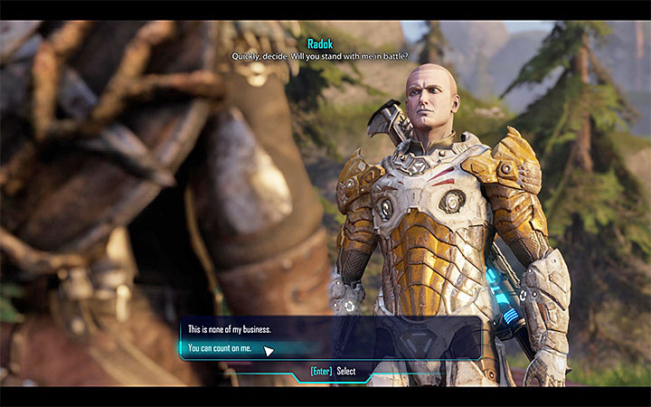 Pomóż Radokowi w pozbyciu się kleryków lub zaatakuj go - Zadania w Mieście pod Kopułą | Abessa | Zadania poboczne | Solucja Elex - Elex - poradnik do gry