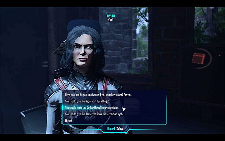 Nyra jest najlepszą kandydatką, ale możesz wybrać członka tej frakcji, którą najbardziej lubisz - Zadania w Mieście pod Kopułą | Abessa | Zadania poboczne | Solucja Elex - Elex - poradnik do gry