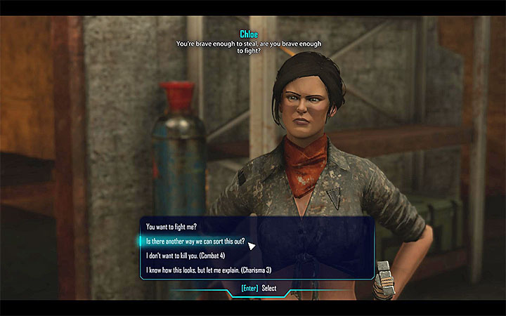 Wybierz jak chcesz wydostać się z bunkra po tym jak Chloe przyłapie Cię na kradzieży - Konfederacja włóczęgów | Tavar | Zadania poboczne | Solucja Elex - Elex - poradnik do gry