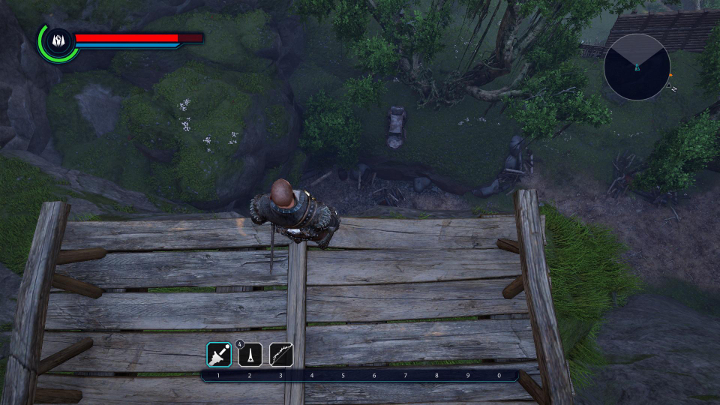 Użycie jetpacka pozwala zeskoczyć z platformy bez utraty życia. - Elex: Dziupla w Goliet - jak dotrzeć? - Elex - poradnik do gry