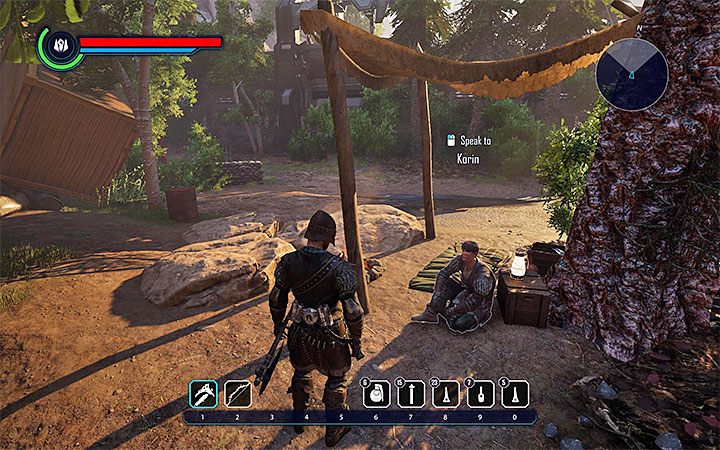 Zleceniodawca tego questu to Korin i ukrywa się on obok konwertera Konwerter w Eden na północny-zachód od Goliet (obrazek) - Zadania w Edan | Edan | Zadania poboczne | Solucja Elex - Elex - poradnik do gry