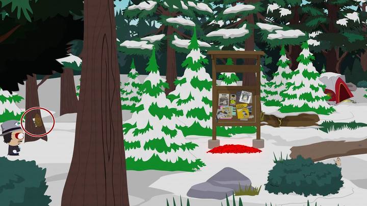 Odsłoń kawałek kory na drzewie, by zobaczyć obrazek - Projekt Yaoi | Zadania poboczne w South Park The Fractured But Whole - South Park: The Fractured But Whole - poradnik do gry