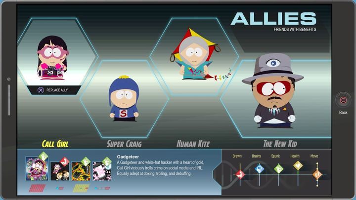 Karta doboru towarzyszy - Towarzysze w South Park Fractured But Whole - South Park: The Fractured But Whole - poradnik do gry