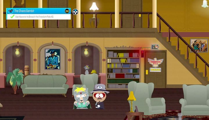 Wejście do bazy znajduje się pod schodami - Roszada chaosu, Sprawy dobrego samarytanina | Solucja South Park - South Park: The Fractured But Whole - poradnik do gry