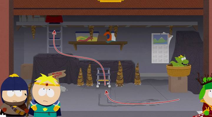 By kontynuować grę po walkach, wejdź do garażu zgodnie z sugestią pobocznych postaci - Prolog | Opis przejścia - Zadania główne - South Park: The Fractured But Whole - poradnik do gry