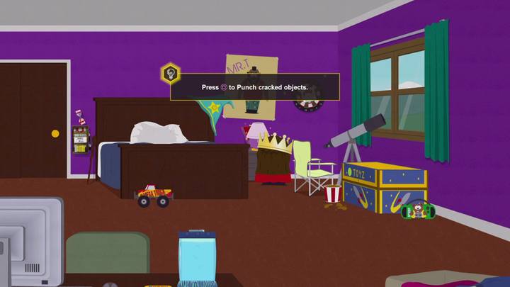 Dziennik znajduje się za lampą przy łóżku Cartmana - Prolog | Opis przejścia - Zadania główne - South Park: The Fractured But Whole - poradnik do gry