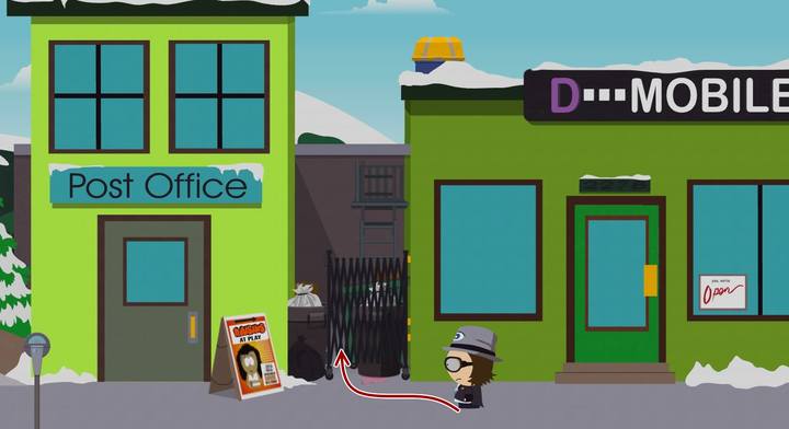 Udaj się na północ do baru Raisins (M2,19) - Komar w opałach | Opis przejścia - Zadania główne w South Park - South Park: The Fractured But Whole - poradnik do gry