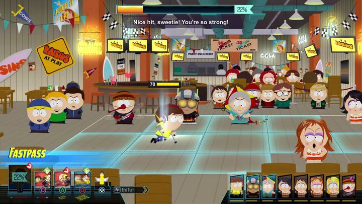 Dopóki sojusznik jest zauroczony, walczy po stronie przeciwnej. Czas trwania zauroczenia możesz sprawdzić w trybie inspekcji. - Komar w opałach | Opis przejścia - Zadania główne w South Park - South Park: The Fractured But Whole - poradnik do gry