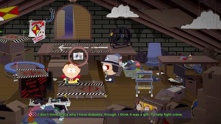Podejdź do okna, by wydostać się ze strychu - W brzuchu bestii | Opis przejścia - Zadania główne w South Park - South Park: The Fractured But Whole - poradnik do gry