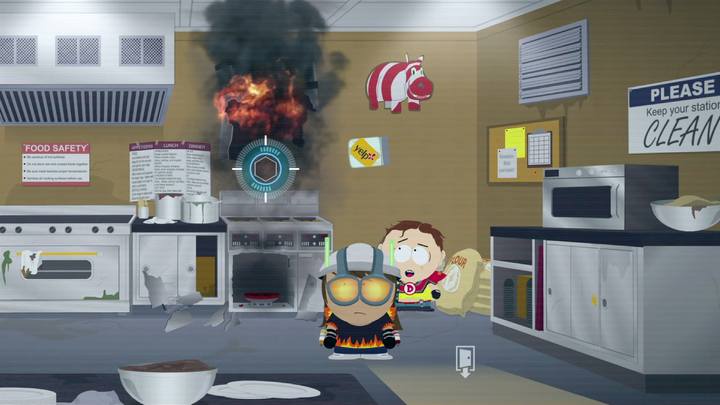 Drugi składnik to Smarki i spermę (Boogers n Cum) - znajdziesz go w kuchni (drzwi przy barze) - W brzuchu bestii | Opis przejścia - Zadania główne w South Park - South Park: The Fractured But Whole - poradnik do gry