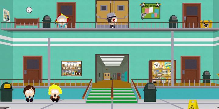 Tablica ogłoszeń na piętrze szkoły - Rozwieszanie zdjęć | Zadania poboczne w South Park The Fractured But Whole - South Park: The Fractured But Whole - poradnik do gry