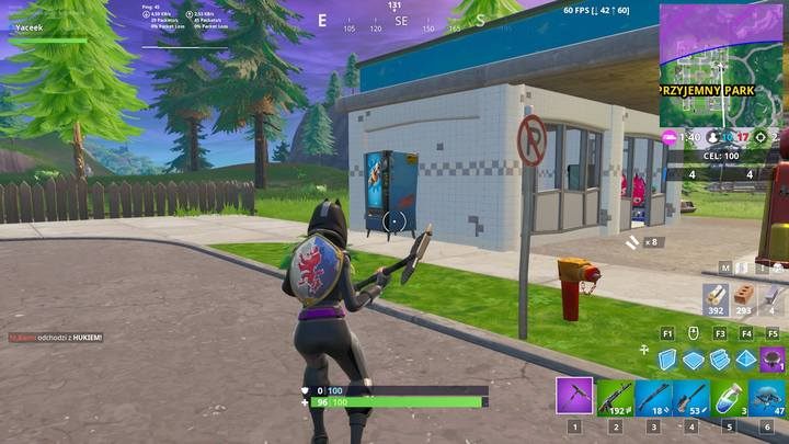 Jeden z automatów znajduje się w Przyjemnym Parku. - Namaluj graffiti na fontannie, dźwigu oraz automacie | Wyzwanie sezonu 10 - Fortnite: Battle Royale - poradnik do gry